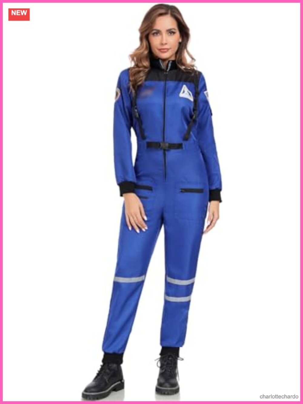 Astronaut Costume Women Space Suit Jumpsuit Halloween Fancy Dress
